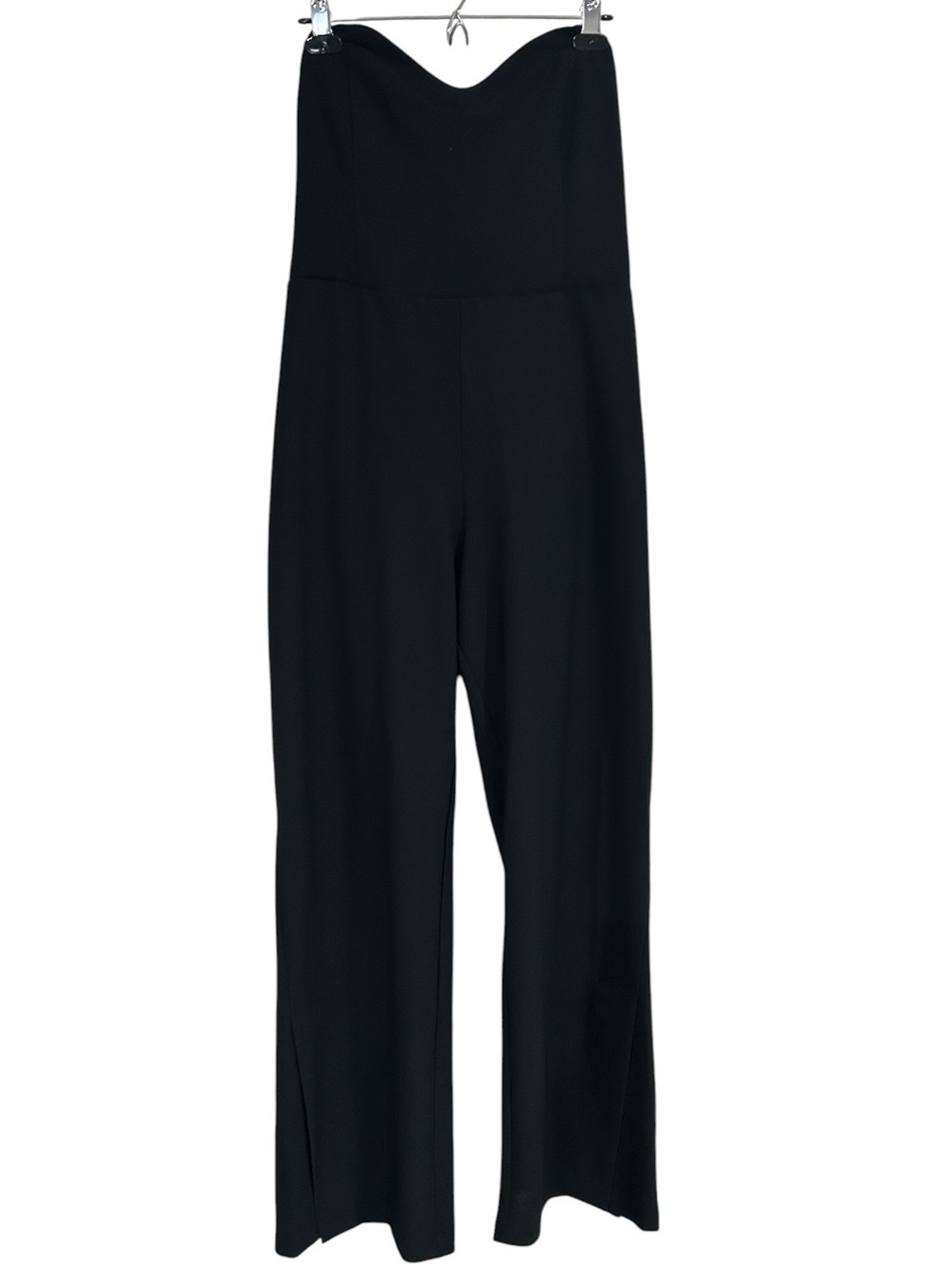 Abercrombie & Fitch Split Hem Wide-Leg Jumpsuit Pants Sz Large NWT Black - Picture 5 of 16